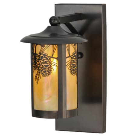 Meyda Tiffany Fulton 15" Tall Wall Sconce Craftsman Brown
