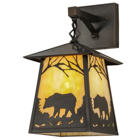 Meyda Tiffany Stillwater 15" Tall Wall Sconce Craftsman Brown