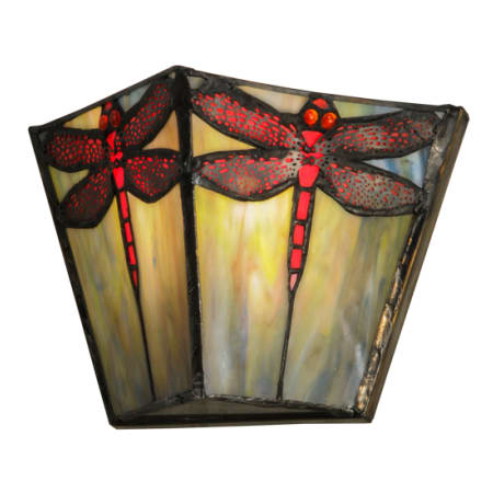 Meyda Tiffany Prairie 5" Tall Wall Sconce Dragonfly