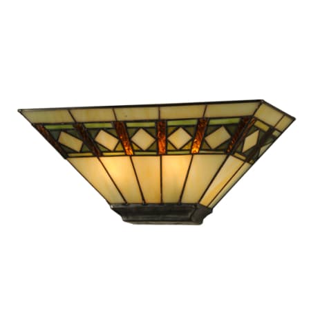 Meyda Tiffany Diamond 2 Light 7" Tall Wall Sconce Mahogany Bronze