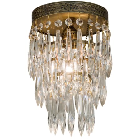 Meyda Tiffany Finnimore 6" Wide Semi-Flush Waterfall Ceiling Fixture Antique Brass