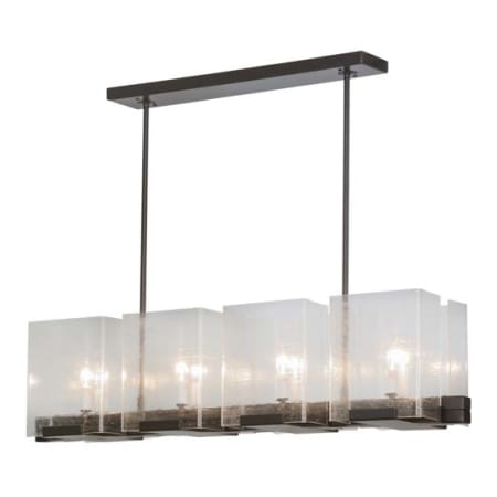 Meyda Tiffany Ice Cube 8 Light 41" Wide Linear Chandelier Timeless Bronze