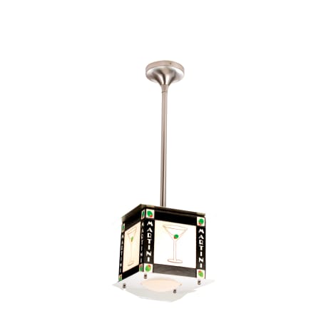 Meyda Tiffany Martini 10" Wide Pendant Brushed Nickel