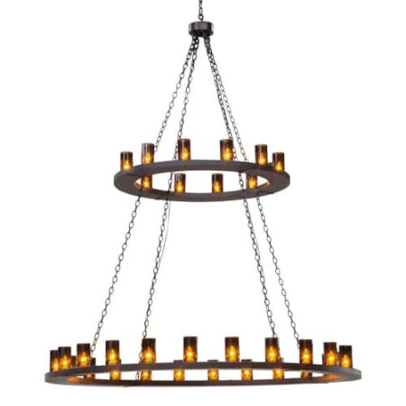 Meyda Tiffany Loxley 36 Light 72" Wide Ring Chandelier Mahogany Bronze