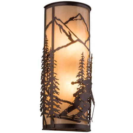 Meyda Tiffany Alpine 2 Light 18" Tall Wall Sconce Mahogany Bronze