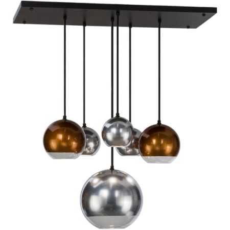 Meyda Tiffany Metalica 6 Light 18" Wide Abstract Multi Light Pendant N/A