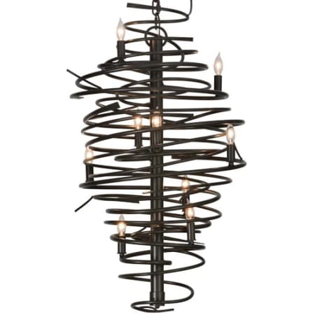 Meyda Tiffany Cyclone 9 Light 21" Wide Taper Candle Style Chandelier Timeless Bronze