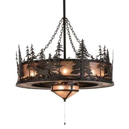 Meyda Tiffany Elk through the Trees 30" 5 Blade Indoor Ceiling Fan Oil Rubbed Bronze