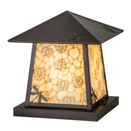 Meyda Tiffany Stillwater 12" Tall Pier Mount Post Light Craftsman Brown