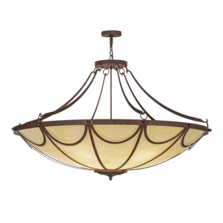 Meyda Tiffany Carousel 12 Light 60" Wide Pendant Rust
