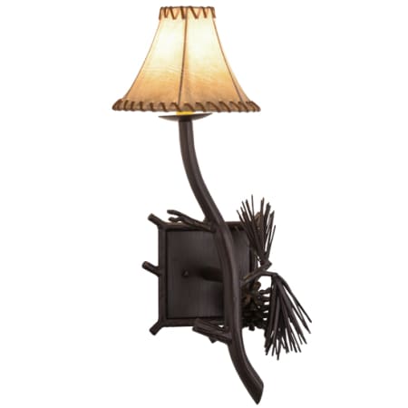 Meyda Tiffany Lone 22" Tall Wall Sconce Mahogany Bronze