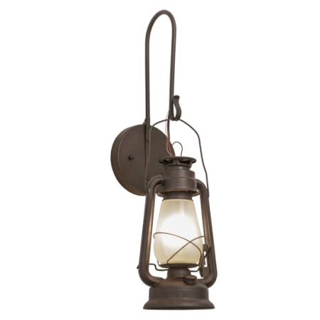 Meyda Tiffany Miners 25" Tall Wall Sconce Distressed Rust