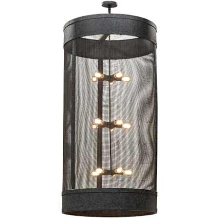 Meyda Tiffany Cilindro 15 Light 36" Wide Cage Pendant N/A