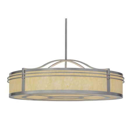 Meyda Tiffany Sargent 8 Light 45" Wide Pendant Brushed Nickel