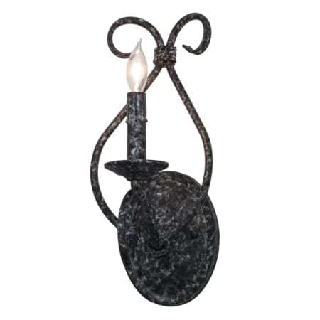 Meyda Tiffany Olivia 15" Tall Wall Sconce Graphite Pewter