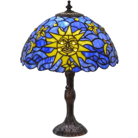 Meyda Tiffany Sun, Moon and Stars 17" Tall Buffet Table Lamp Mahogany Bronze
