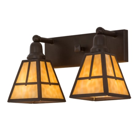 Meyda Tiffany T 2 Light 17" Wide Vanity Light Cafe Noir