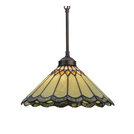 Meyda Tiffany Carousel 12" Wide Pendant Mahogany Bronze
