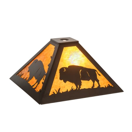 Meyda Tiffany Buffalo 6.5" Tall Lamp Shade Timeless Bronze