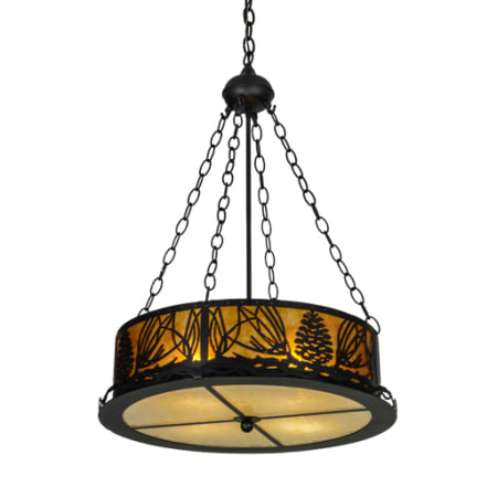 Meyda Tiffany Mountain Pine 4 Light 22" Wide Suspension Pendant N/A