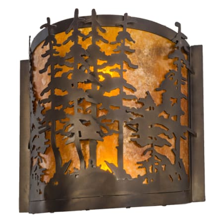 Meyda Tiffany Tall Pines 2 Light 13" Tall Wall Sconce Antique Copper