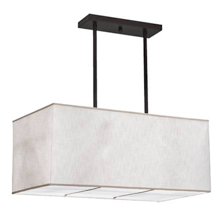 Meyda Tiffany Quadrato 4 Light 42" Wide Linear Pendant Timeless Bronze