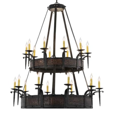 Meyda Tiffany Costello 20 Light 48" Wide Taper Candle Style Chandelier Burnished Copper