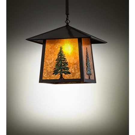 Meyda Tiffany Tall Pine 23" Wide Pendant Craftsman Brown