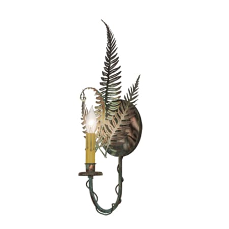 Meyda Tiffany Fern 22" Tall Wall Sconce Raw Copper / Verdi