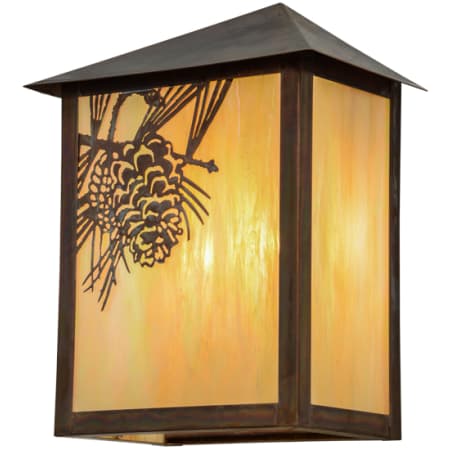 Meyda Tiffany Seneca 2 Light 16" Tall Wall Sconce Vintage Copper