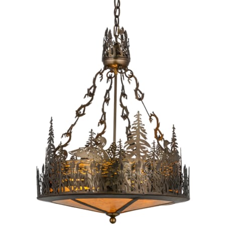 Meyda Tiffany Loon 4 Light 22" Wide Pendant Antique Copper