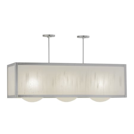 Meyda Tiffany Quadrato 3 Light 44" Wide Linear Pendant Nickel
