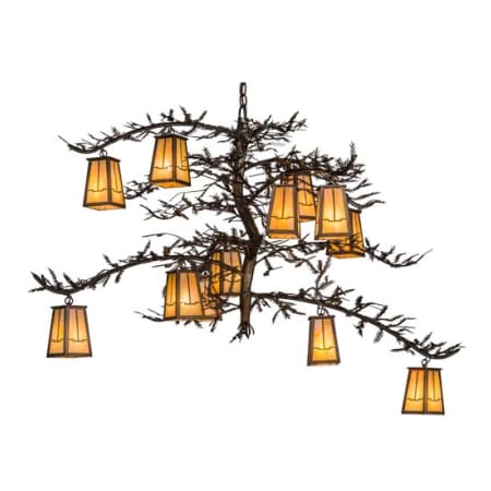 Meyda Tiffany Pine Branch Valley View 12 Light 54" Wide Chandelier Antique Copper
