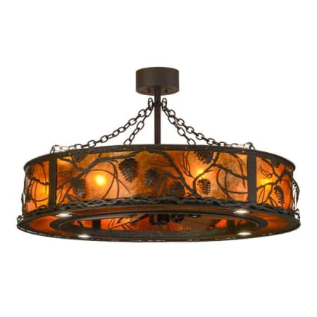 Meyda Tiffany Whispering Pines 30" 5 Blade Indoor Ceiling Fan Oil Rubbed Bronze