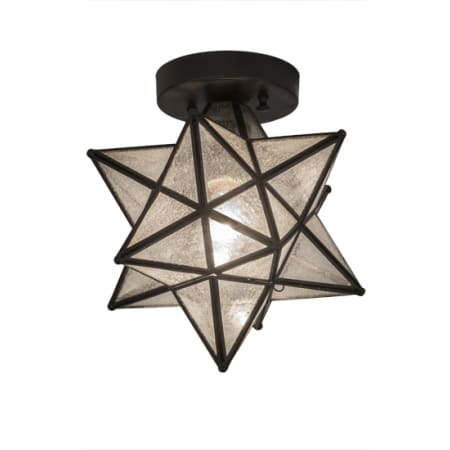 Meyda Tiffany Moravian Star 9" Wide Semi-Flush Ceiling Fixture Craftsman Brown