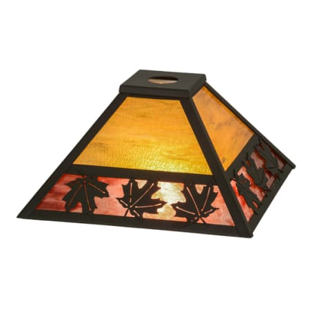 Meyda Tiffany Maple Leaf 7" Tall Lamp Shade Oil Rubbed Bronze