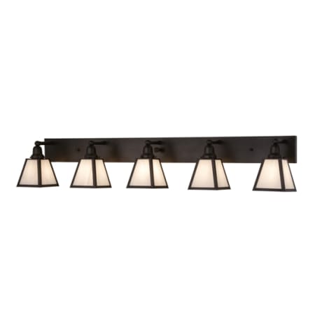 Meyda Tiffany Mission 4 Light 58" Wide Vanity Light Craftsman Brown