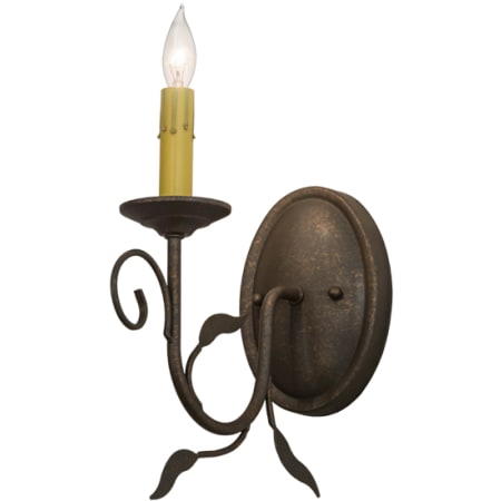 Meyda Tiffany Bordeaux 12" Tall Wall Sconce Gilded Tobacco