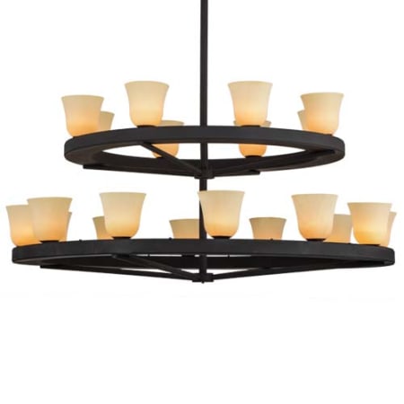 Meyda Tiffany Loxley Piedmont 20 Light 72" Wide Ring Chandelier Dark Roast
