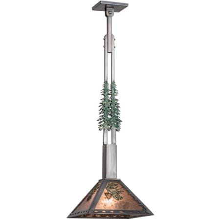 Meyda Tiffany Tall Pines 17" Wide Pendant Steel / Rust