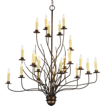 Meyda Tiffany Sycamore 22 Light 54" Wide Taper Candle Style Chandelier Antique Copper