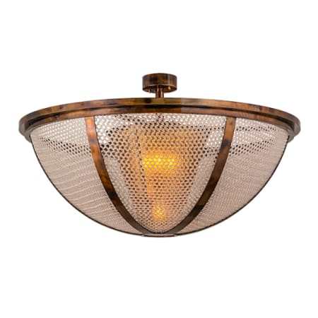 Meyda Tiffany Maille 5 Light 48" Wide Semi-Flush Bowl Ceiling Fixture Transparent Copper