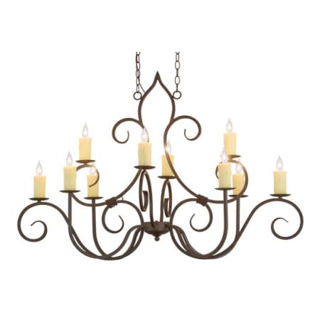 Meyda Tiffany Clifton 10 Light 48" Wide Taper Candle Style Chandelier Rust