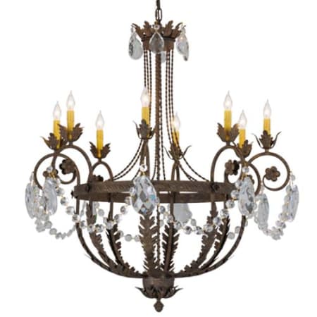 Meyda Tiffany Antonia 8 Light 38" Wide Crystal Candle Style Chandelier Antique