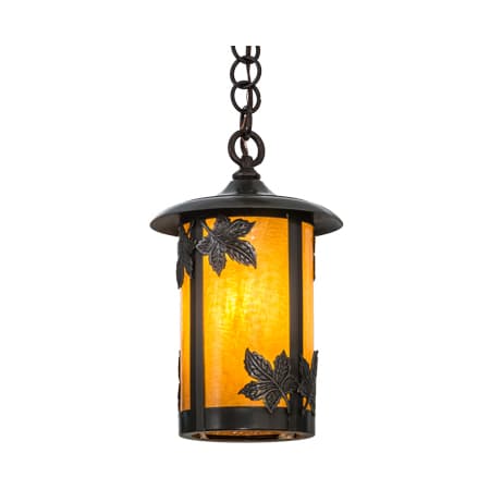 Meyda Tiffany Maple Leaf 8" Wide Mini Pendant Craftsman Brown
