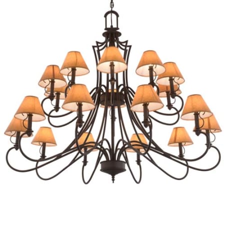 Meyda Tiffany Jupiter 20 Light 54" Wide Chandelier Red Rust