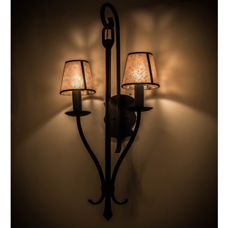 Meyda Tiffany Nehring 2 Light 41" Tall Wall Sconce Costello Black