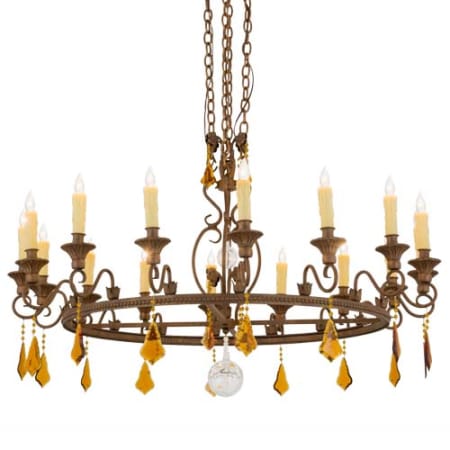 Meyda Tiffany Peak 16 Light 48" Wide Taper Candle Style Chandelier Crystal