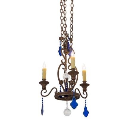 Meyda Tiffany Peak 3 Light 18" Wide Taper Candle Multi Light Pendant Crystal