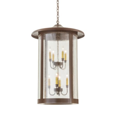 Meyda Tiffany Prime 8 Light 24" Wide Taper Candle Pendant Cafe Noir